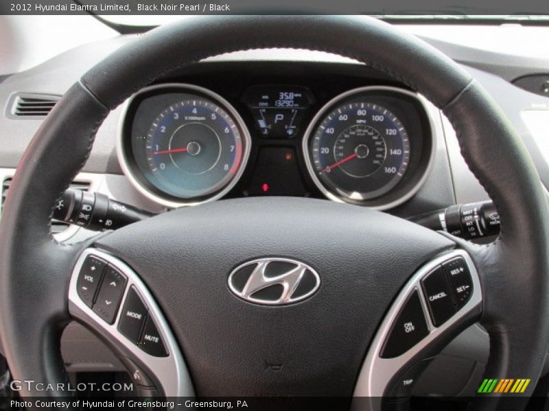 Black Noir Pearl / Black 2012 Hyundai Elantra Limited