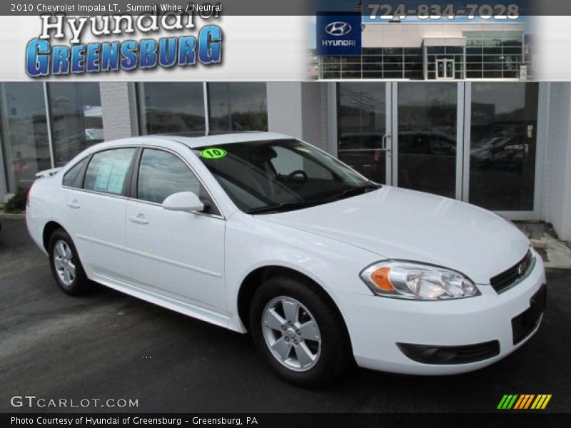 Summit White / Neutral 2010 Chevrolet Impala LT