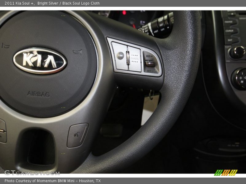 Bright Silver / Black Soul Logo Cloth 2011 Kia Soul +