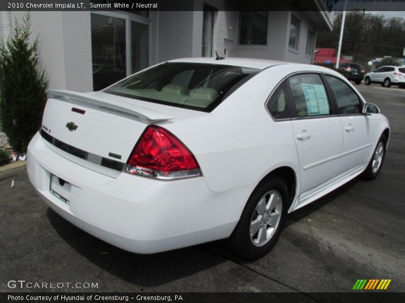 Summit White / Neutral 2010 Chevrolet Impala LT