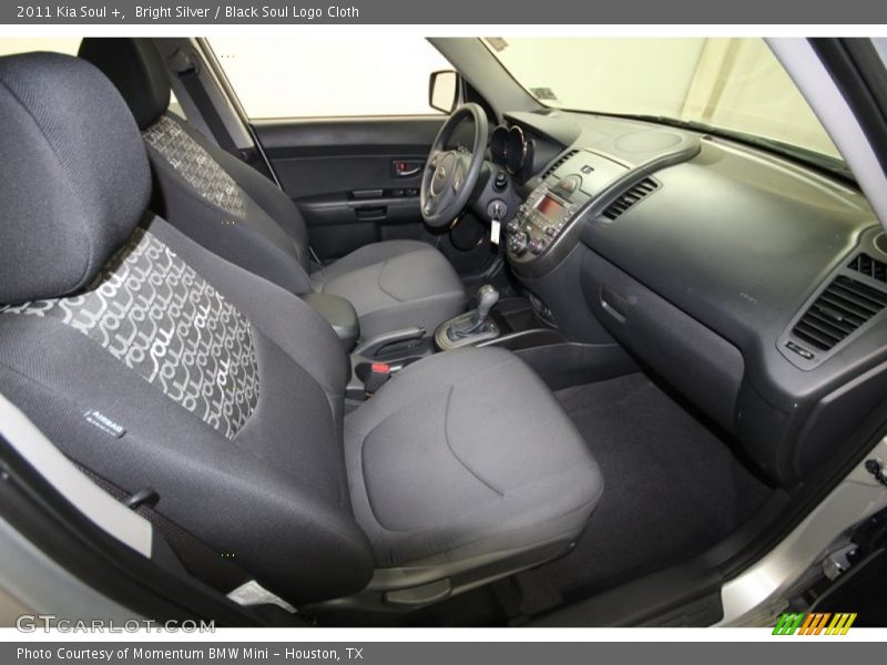 Bright Silver / Black Soul Logo Cloth 2011 Kia Soul +