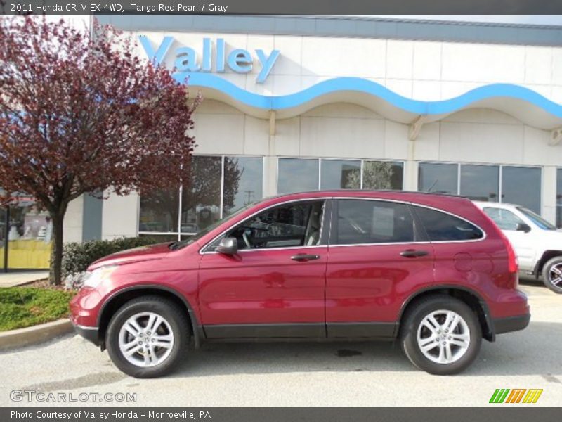 Tango Red Pearl / Gray 2011 Honda CR-V EX 4WD