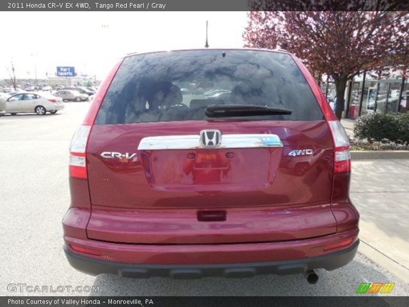 Tango Red Pearl / Gray 2011 Honda CR-V EX 4WD