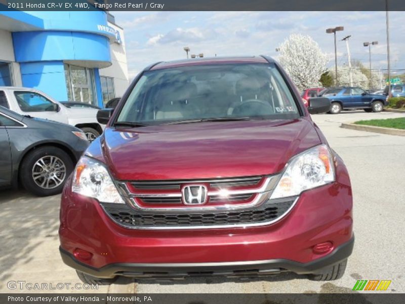 Tango Red Pearl / Gray 2011 Honda CR-V EX 4WD