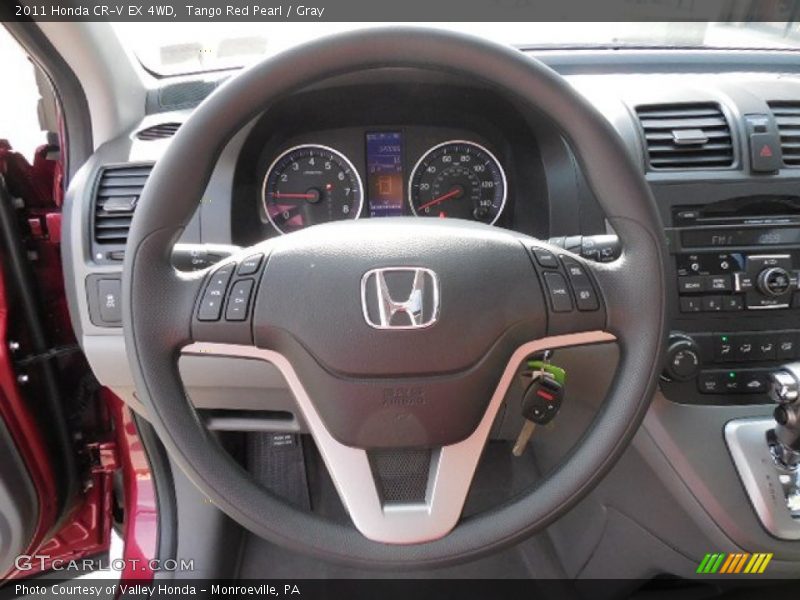 Tango Red Pearl / Gray 2011 Honda CR-V EX 4WD