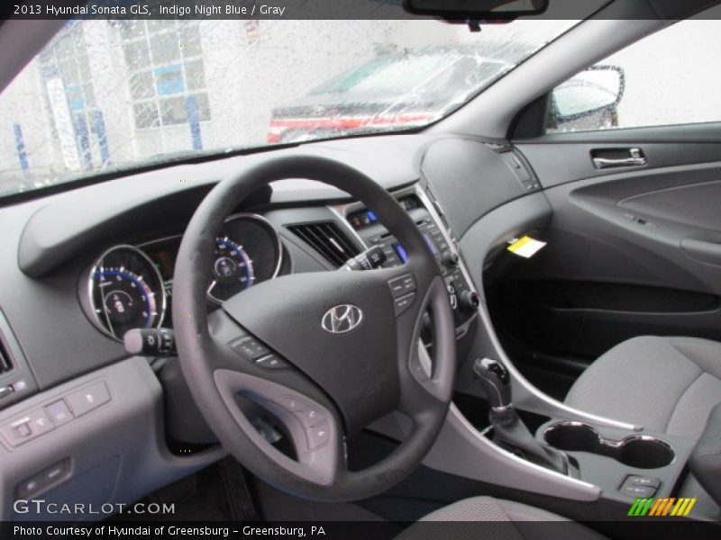 Indigo Night Blue / Gray 2013 Hyundai Sonata GLS