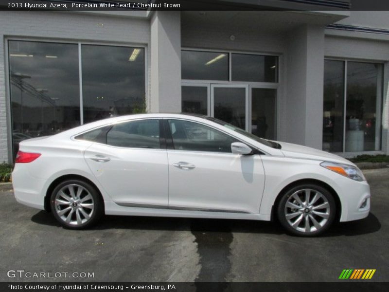 Porcelain White Pearl / Chestnut Brown 2013 Hyundai Azera