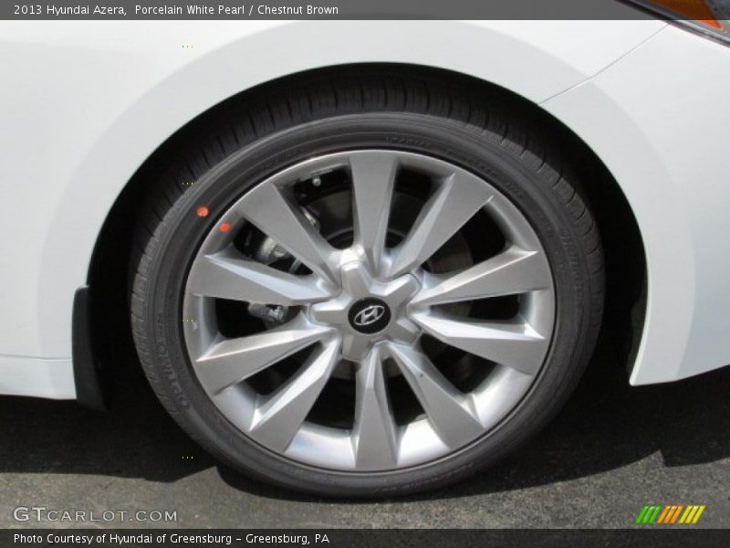 Porcelain White Pearl / Chestnut Brown 2013 Hyundai Azera