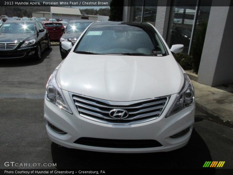 Porcelain White Pearl / Chestnut Brown 2013 Hyundai Azera