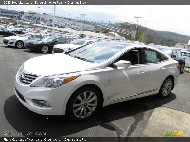 Porcelain White Pearl / Chestnut Brown 2013 Hyundai Azera