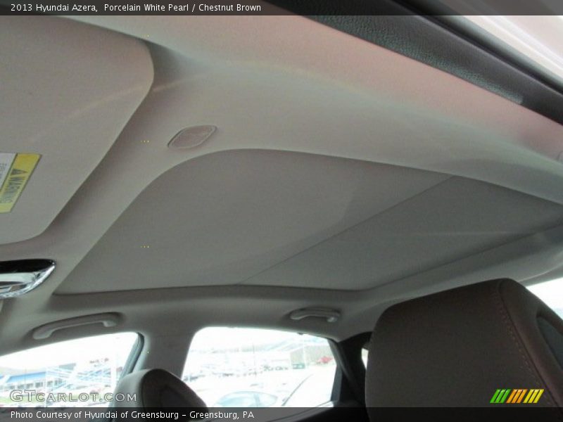 Porcelain White Pearl / Chestnut Brown 2013 Hyundai Azera