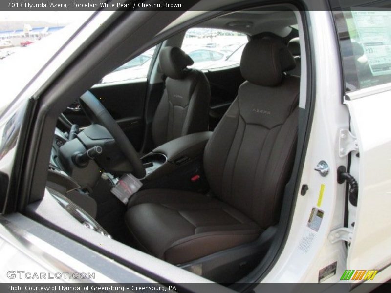 Porcelain White Pearl / Chestnut Brown 2013 Hyundai Azera