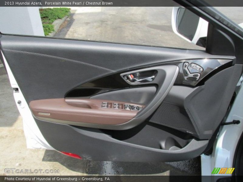 Porcelain White Pearl / Chestnut Brown 2013 Hyundai Azera