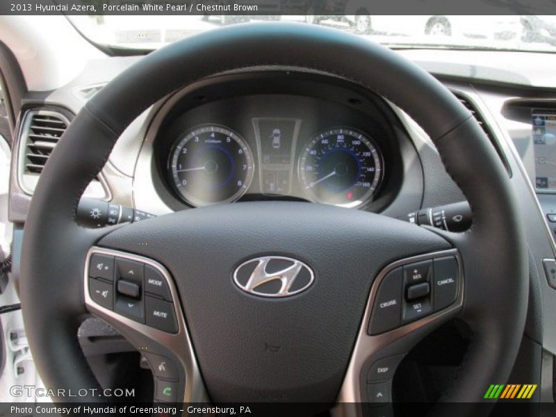 Porcelain White Pearl / Chestnut Brown 2013 Hyundai Azera