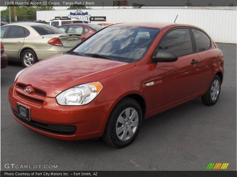 Tango Red / Black 2008 Hyundai Accent GS Coupe