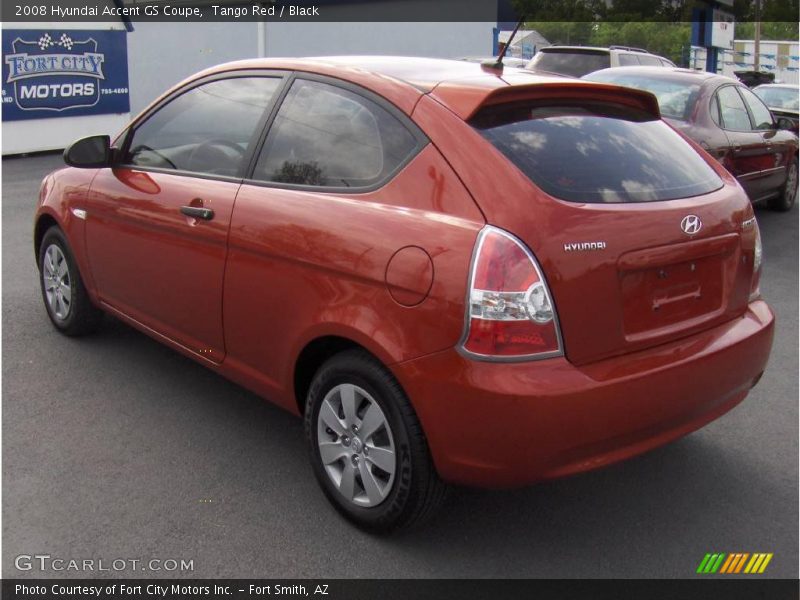 Tango Red / Black 2008 Hyundai Accent GS Coupe