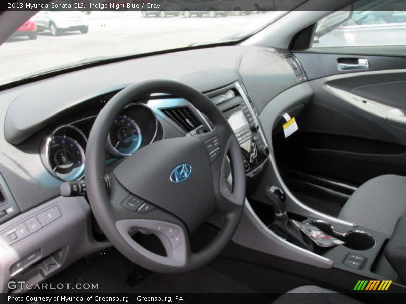 Indigo Night Blue / Gray 2013 Hyundai Sonata GLS