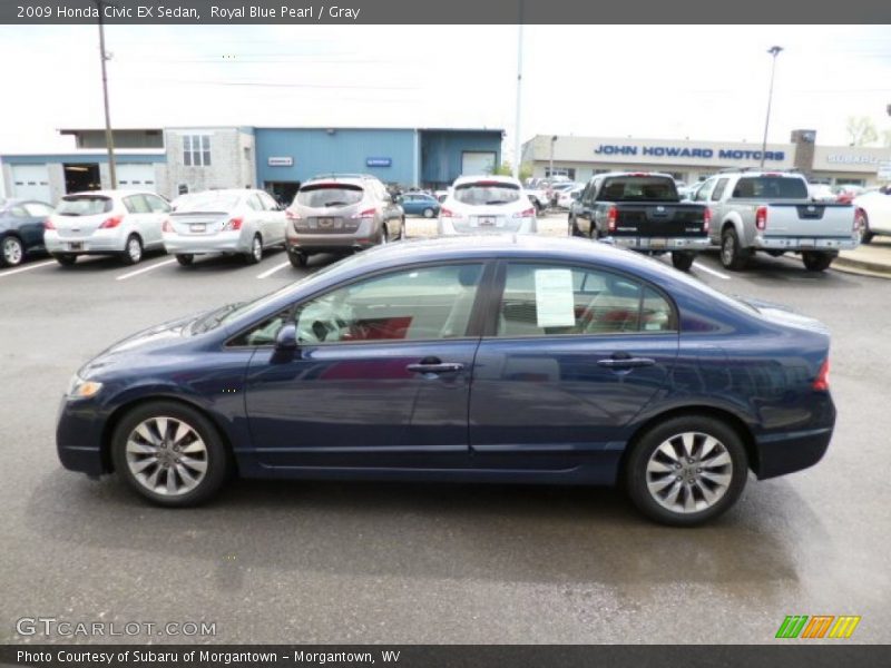 Royal Blue Pearl / Gray 2009 Honda Civic EX Sedan