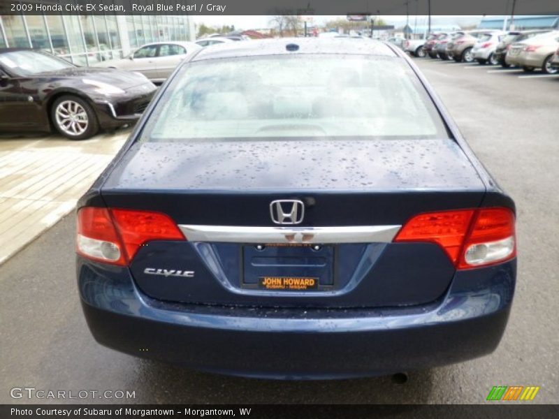 Royal Blue Pearl / Gray 2009 Honda Civic EX Sedan