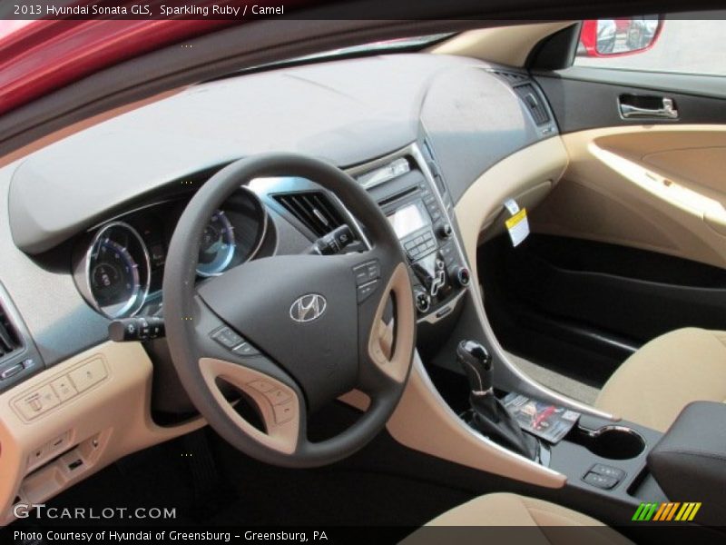 Sparkling Ruby / Camel 2013 Hyundai Sonata GLS