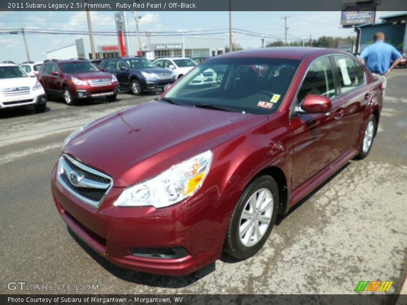 Ruby Red Pearl / Off-Black 2011 Subaru Legacy 2.5i Premium