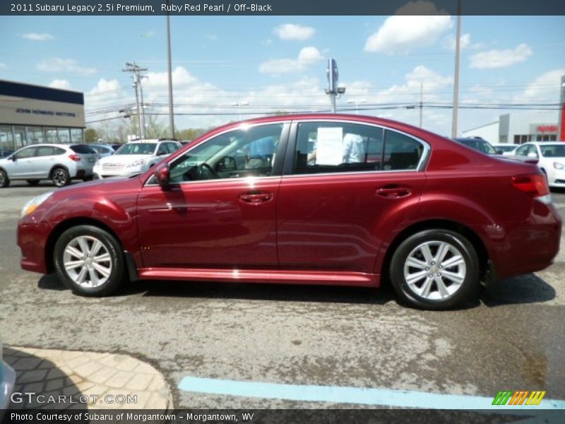 Ruby Red Pearl / Off-Black 2011 Subaru Legacy 2.5i Premium