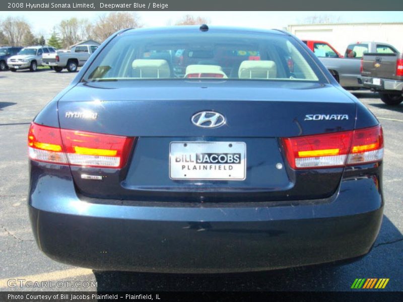 Deepwater Blue / Beige 2008 Hyundai Sonata Limited