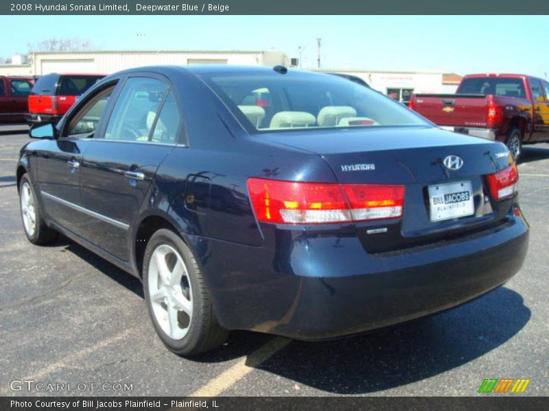 Deepwater Blue / Beige 2008 Hyundai Sonata Limited