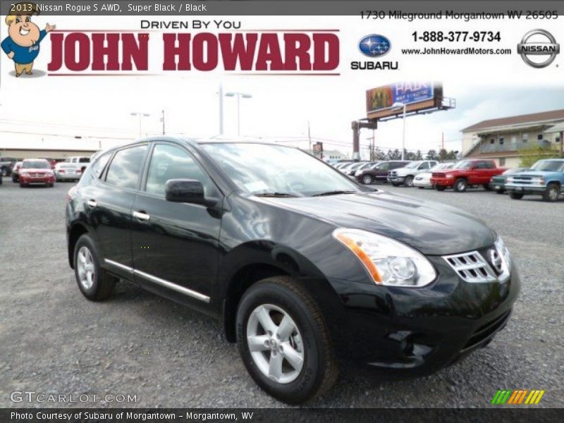 Super Black / Black 2013 Nissan Rogue S AWD