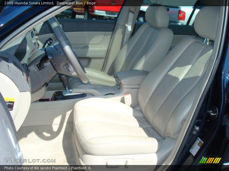 Deepwater Blue / Beige 2008 Hyundai Sonata Limited