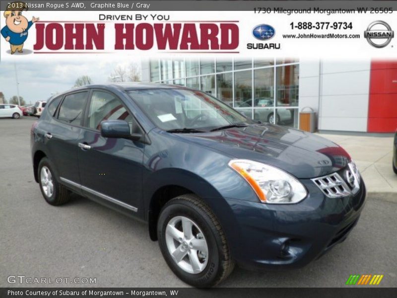 Graphite Blue / Gray 2013 Nissan Rogue S AWD