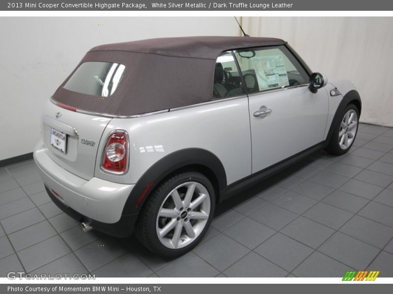 White Silver Metallic / Dark Truffle Lounge Leather 2013 Mini Cooper Convertible Highgate Package