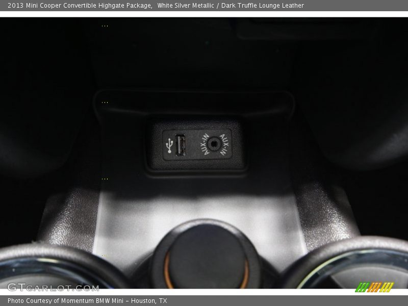 White Silver Metallic / Dark Truffle Lounge Leather 2013 Mini Cooper Convertible Highgate Package