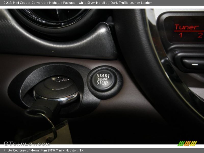 White Silver Metallic / Dark Truffle Lounge Leather 2013 Mini Cooper Convertible Highgate Package
