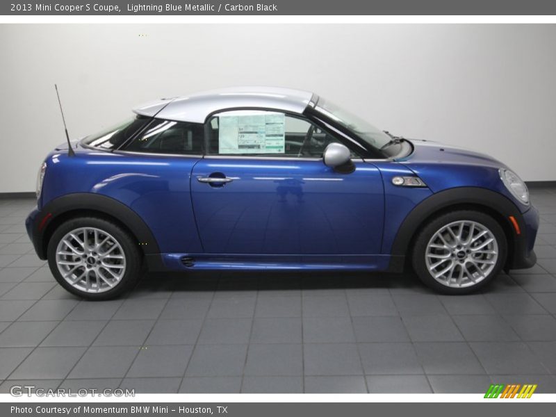 Lightning Blue Metallic / Carbon Black 2013 Mini Cooper S Coupe
