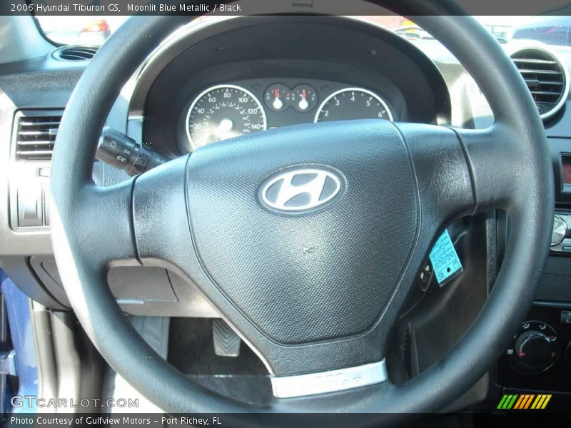 Moonlit Blue Metallic / Black 2006 Hyundai Tiburon GS