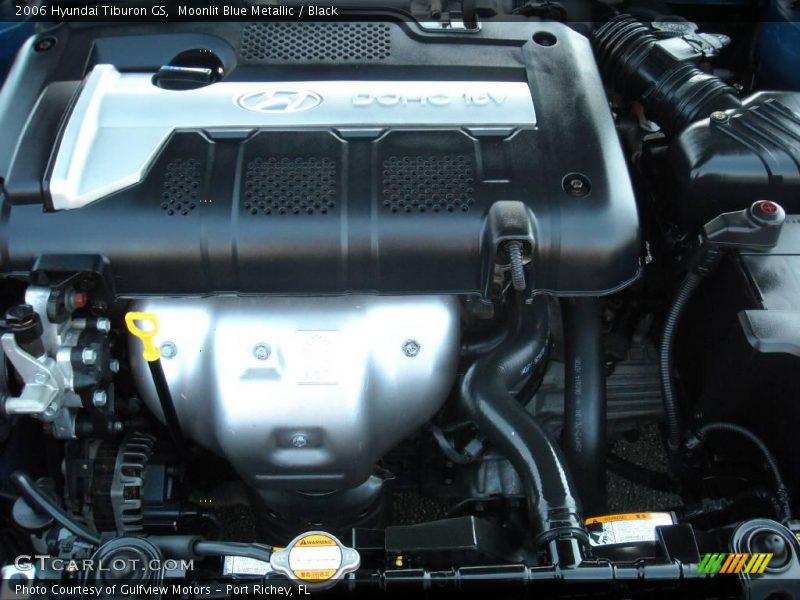 Moonlit Blue Metallic / Black 2006 Hyundai Tiburon GS