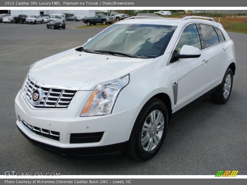 Platinum Ice Tricoat / Shale/Brownstone 2013 Cadillac SRX Luxury FWD