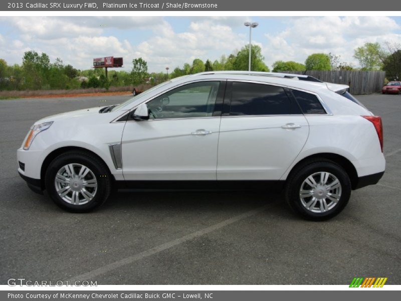 Platinum Ice Tricoat / Shale/Brownstone 2013 Cadillac SRX Luxury FWD