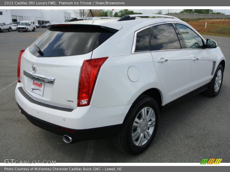 Platinum Ice Tricoat / Shale/Brownstone 2013 Cadillac SRX Luxury FWD