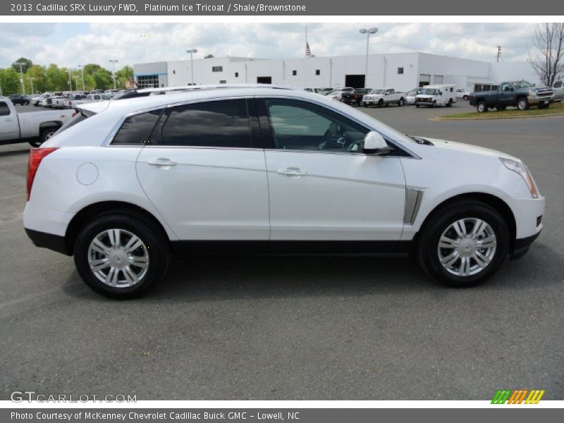 Platinum Ice Tricoat / Shale/Brownstone 2013 Cadillac SRX Luxury FWD