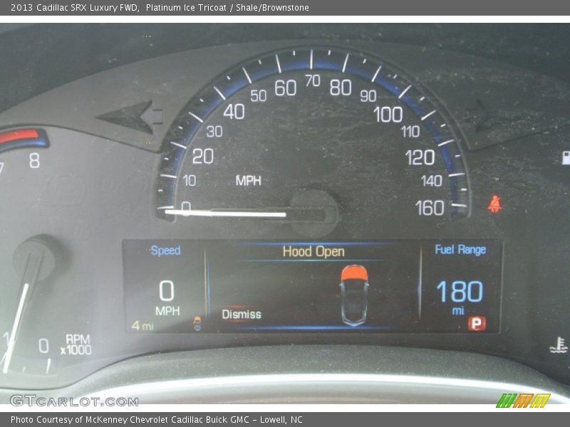 Platinum Ice Tricoat / Shale/Brownstone 2013 Cadillac SRX Luxury FWD