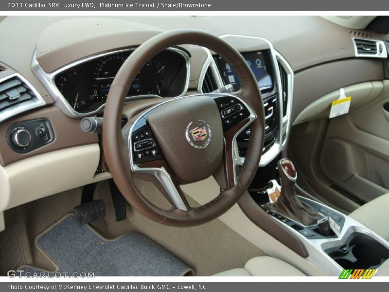 Platinum Ice Tricoat / Shale/Brownstone 2013 Cadillac SRX Luxury FWD