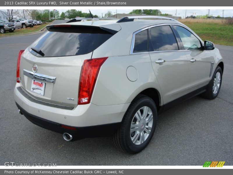 Silver Coast Metallic / Shale/Brownstone 2013 Cadillac SRX Luxury FWD