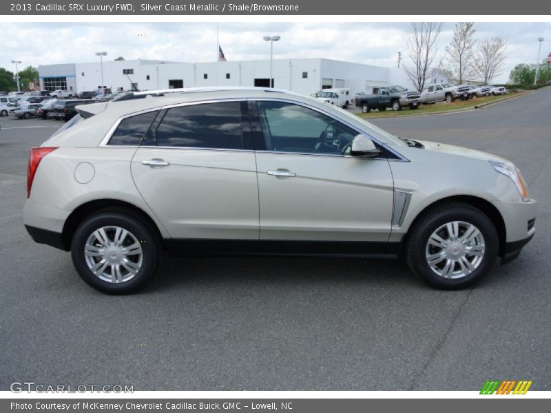 Silver Coast Metallic / Shale/Brownstone 2013 Cadillac SRX Luxury FWD