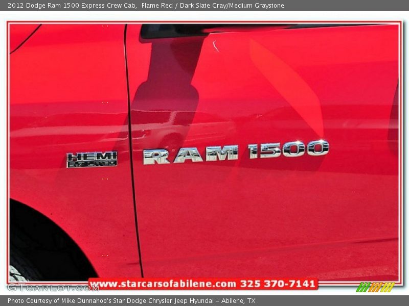 Flame Red / Dark Slate Gray/Medium Graystone 2012 Dodge Ram 1500 Express Crew Cab
