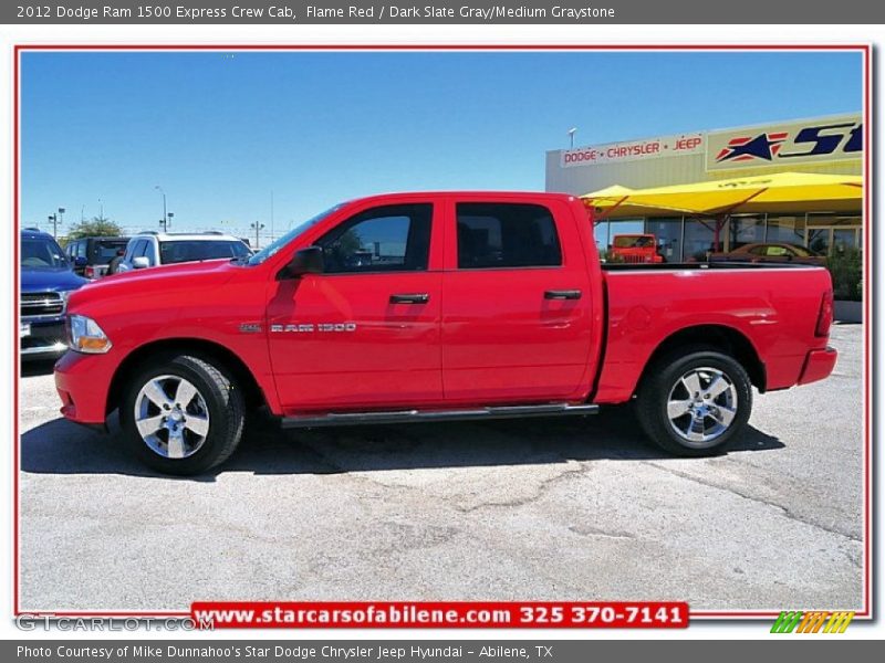 Flame Red / Dark Slate Gray/Medium Graystone 2012 Dodge Ram 1500 Express Crew Cab