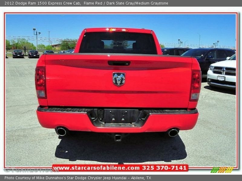 Flame Red / Dark Slate Gray/Medium Graystone 2012 Dodge Ram 1500 Express Crew Cab