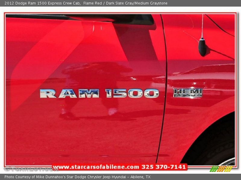 Flame Red / Dark Slate Gray/Medium Graystone 2012 Dodge Ram 1500 Express Crew Cab