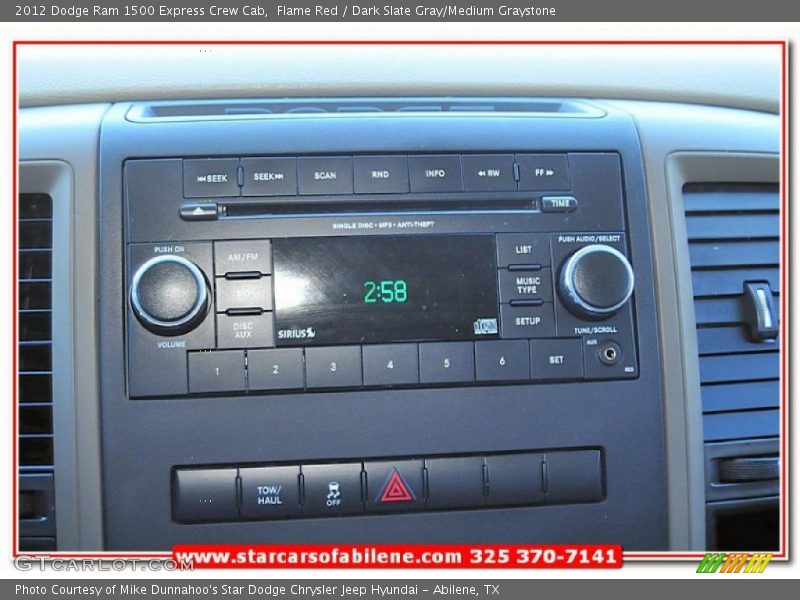 Flame Red / Dark Slate Gray/Medium Graystone 2012 Dodge Ram 1500 Express Crew Cab